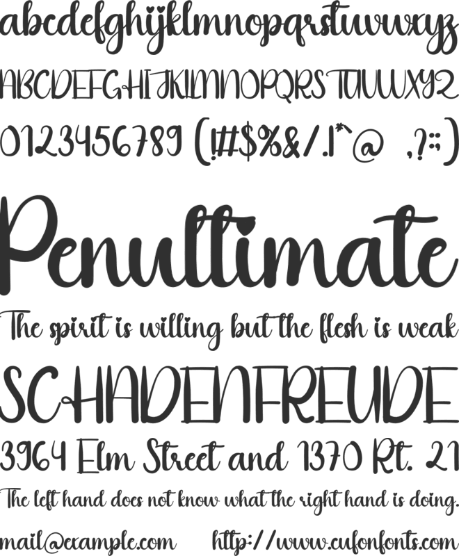 Snoopy font preview