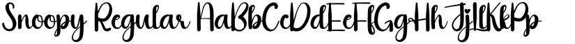 Snoopy Regular font