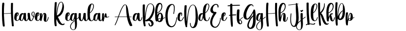Heaven Regular font