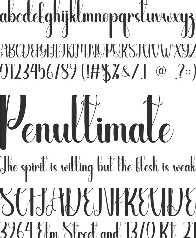 Wedding Reception font preview