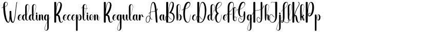 Wedding Reception Regular font