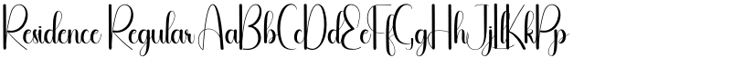 Residence Regular font