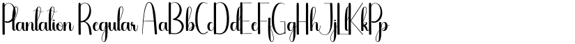 Plantation Regular font