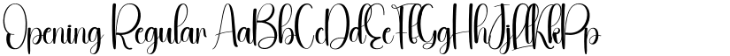 Opening Regular font