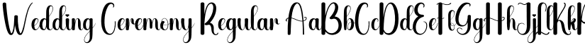 Wedding Ceremony Regular font