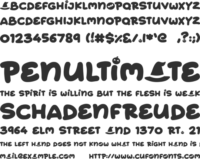 Halloween Funtime font preview