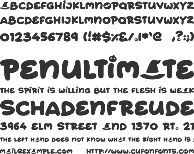 Halloween Funtime font preview