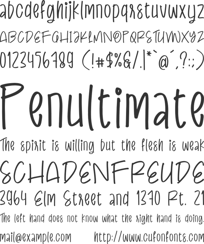 Oclaford Harvest font preview