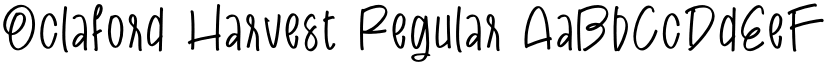 Oclaford Harvest Regular font