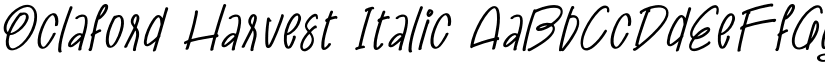 Oclaford Harvest Italic font