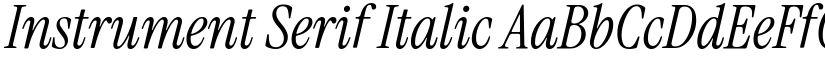 Instrument Serif Italic font