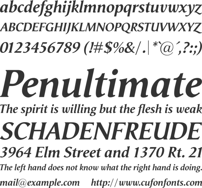 Vega antikva font preview