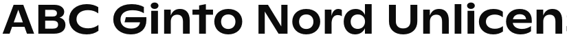 ABC Ginto Nord Unlicensed Trial Medium font