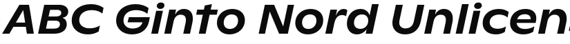 ABC Ginto Nord Unlicensed Trial Medium Italic font