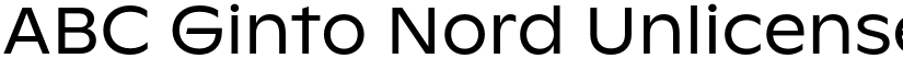 ABC Ginto Nord Unlicensed Trial Regular font