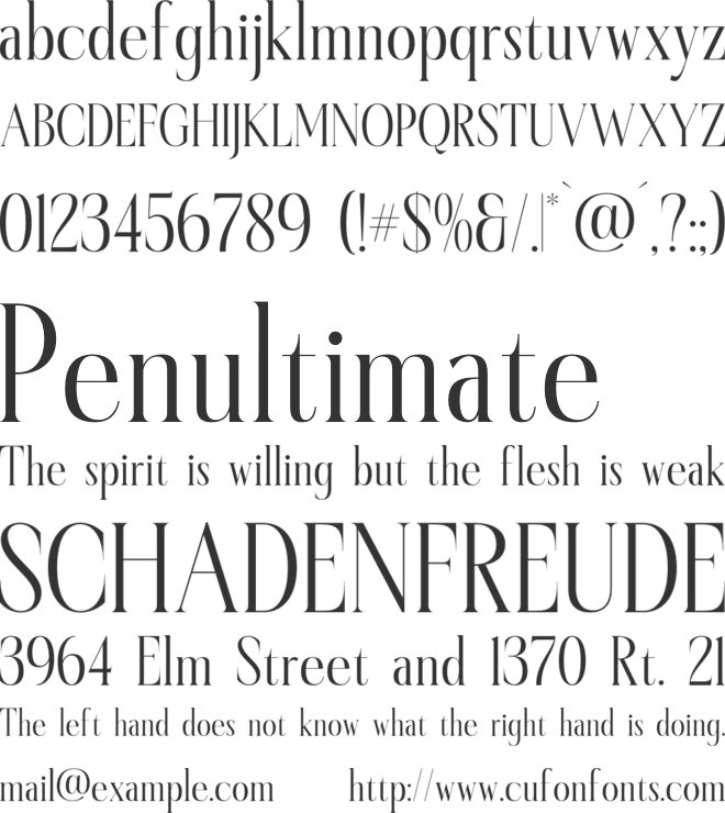 Habemfi font preview