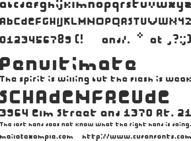 Mini font preview