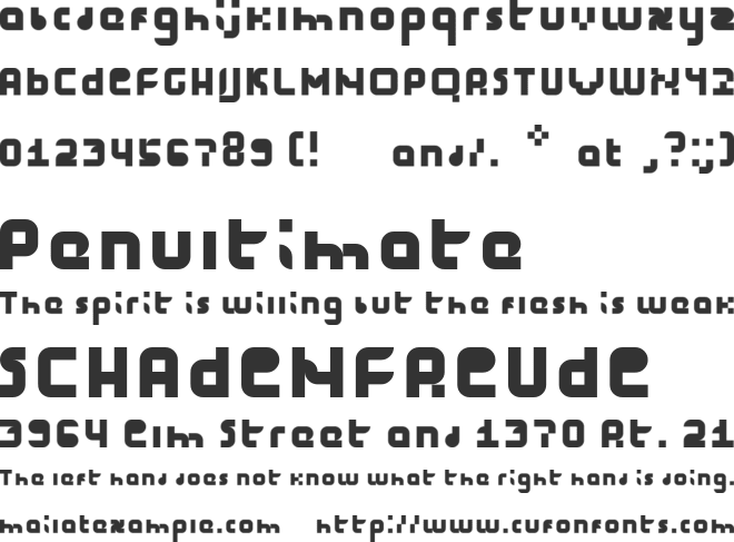 Mini font preview