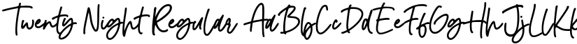 Twenty Night Regular font