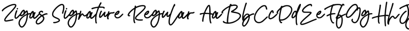 Zigas Signature Regular font