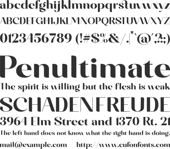 Stagera font preview