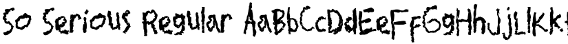 So Serious Regular font