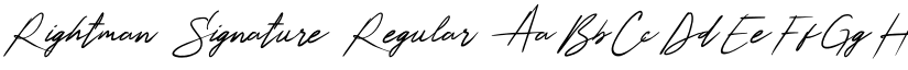Rightman Signature Regular font