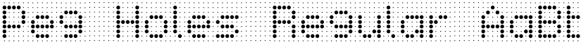 Peg Holes Regular font