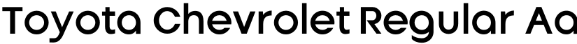 Toyota Chevrolet Regular font
