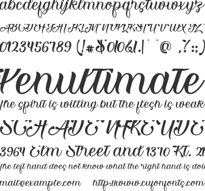 Hello Januari font preview