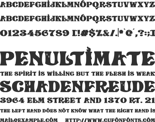 Lovecraftian Horrors font preview