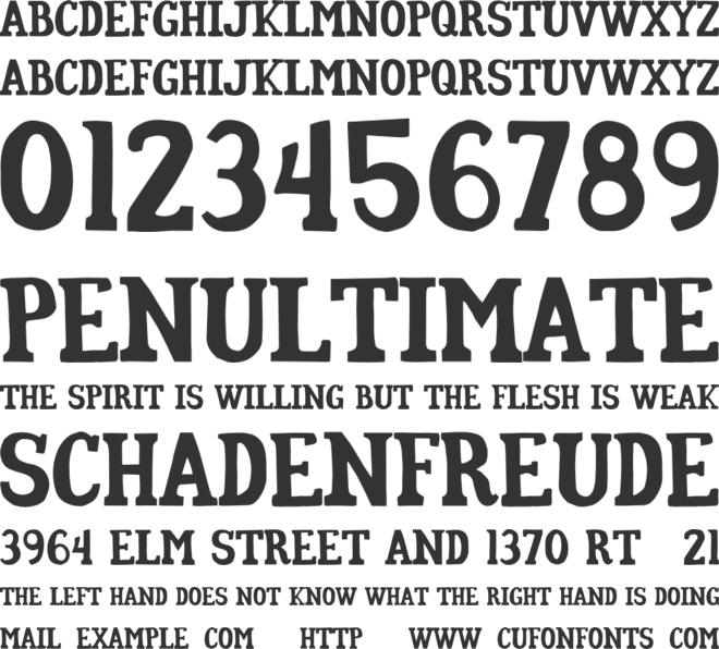 PioSerifFREE font preview