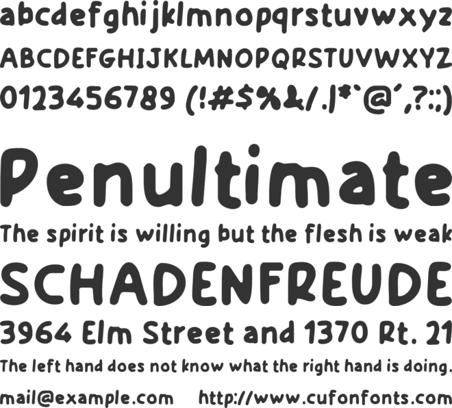 Supertea font preview