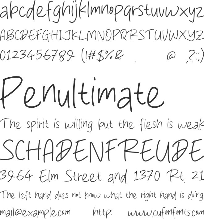 Catatan Mata font preview