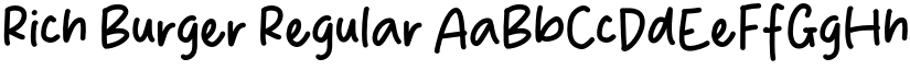 Rich Burger Regular font