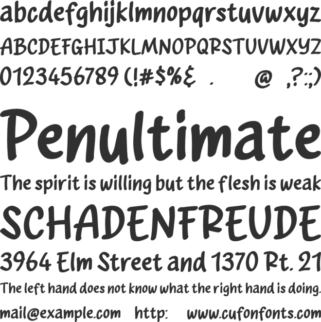 Power Chocolate font preview