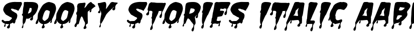 Spooky Stories Italic font