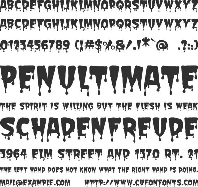 Spooky Stories font preview