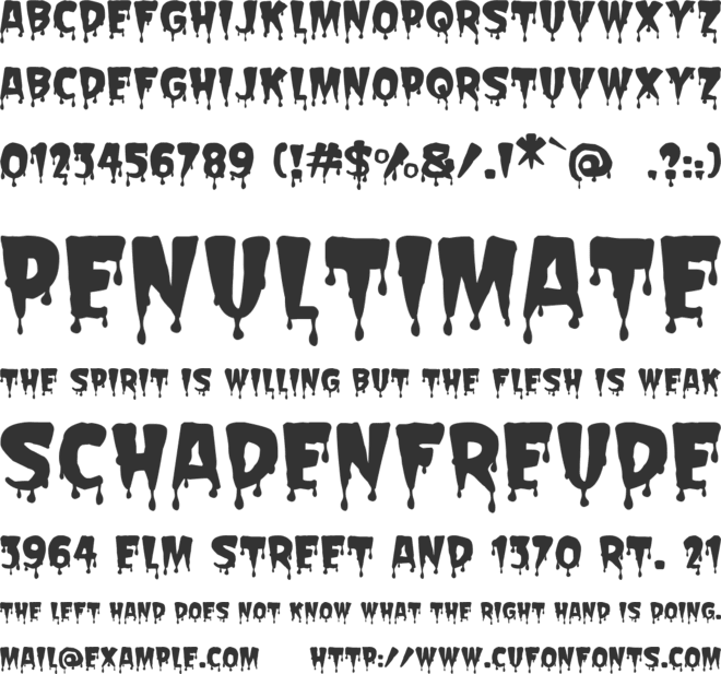 Spooky Stories font preview