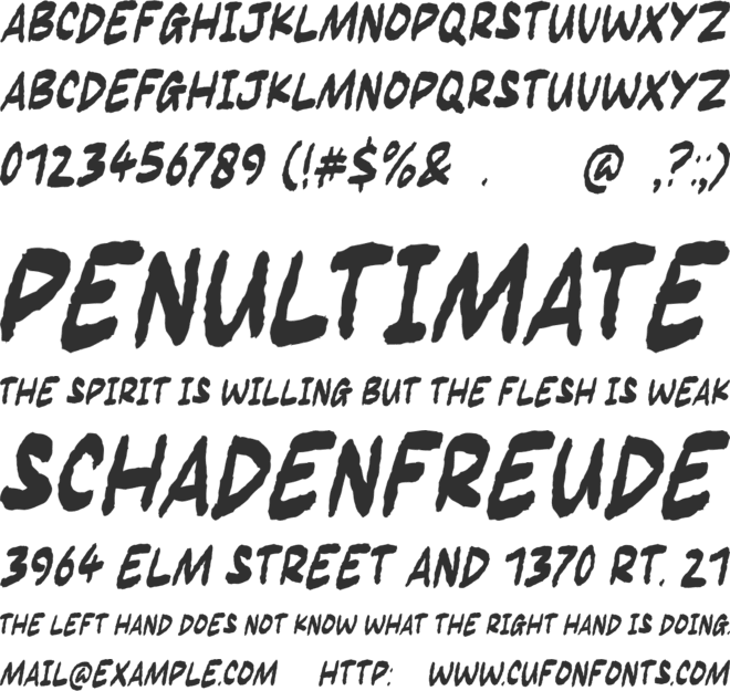 Inkbrush font preview