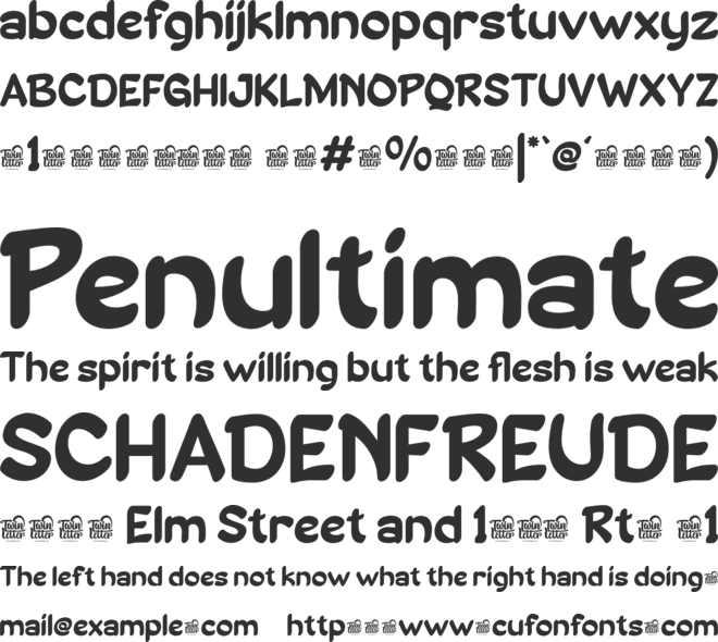 Chayno Trial font preview