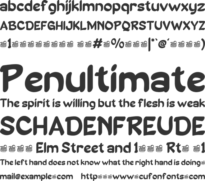 Chayno Trial font preview