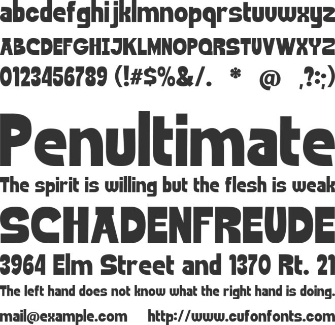 Shake Mouth font preview