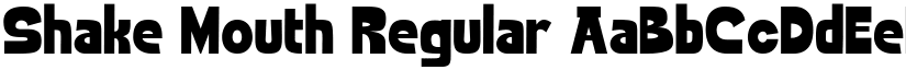 Shake Mouth Regular font