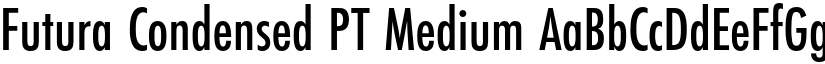 Futura Condensed PT Medium font