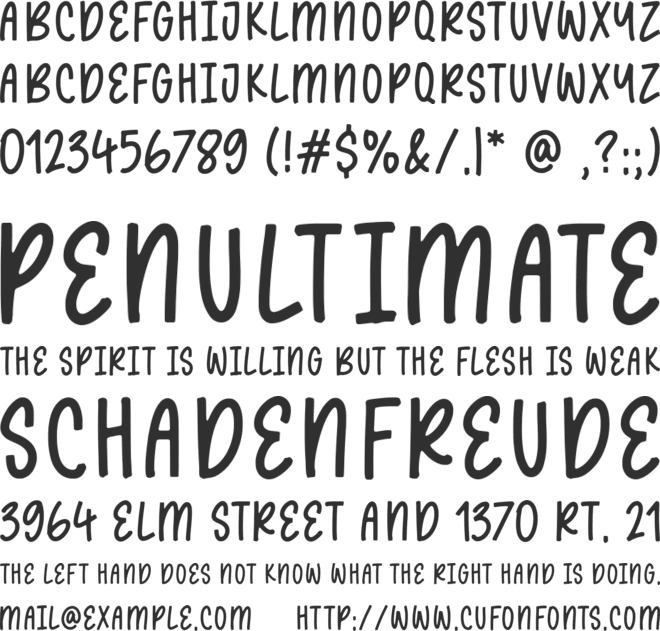blueberry spring font preview