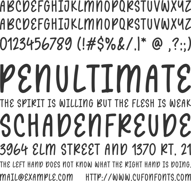 blueberry spring font preview