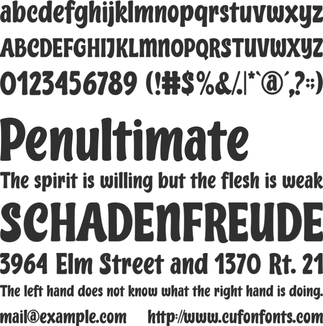 Perfect Delight 1992 font preview