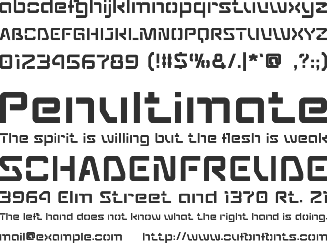 SEQUENCES font preview