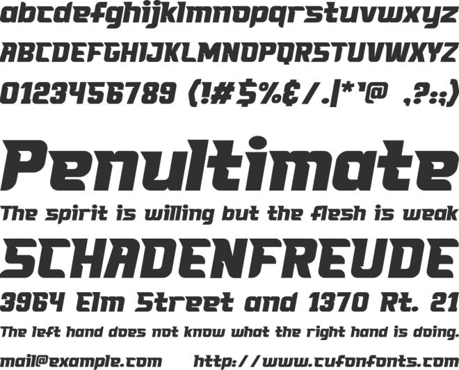 FORMULA-A font preview